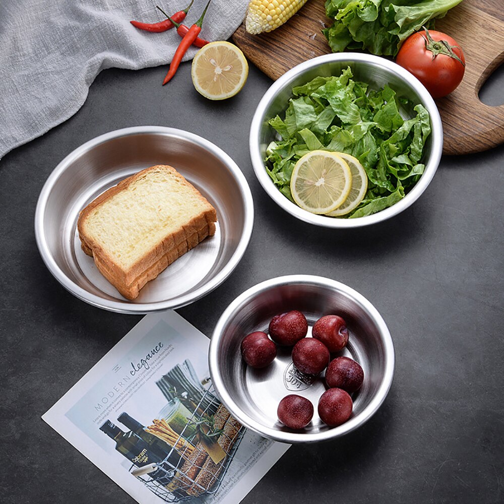 304 stainless steel plate dishes and plates For household cakes, dumplings, salad plates, western dishes, cold dishes