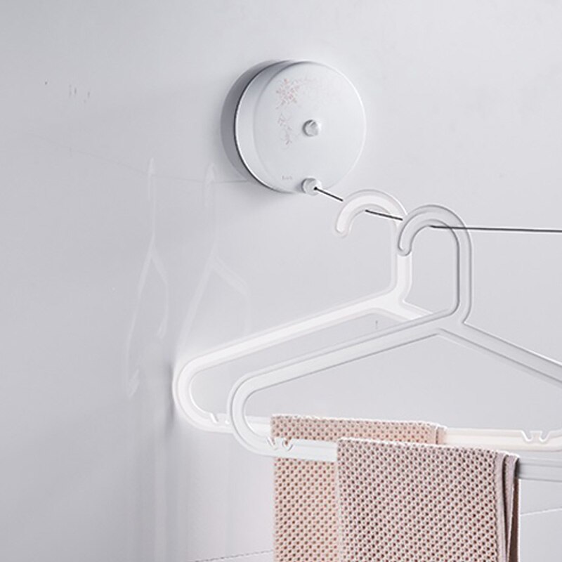 Portable Stainless Steel Retractable Clothesline Hanger Indoor Outdoor Round Square Balcony Clotheshorse Clothes Drying Rope