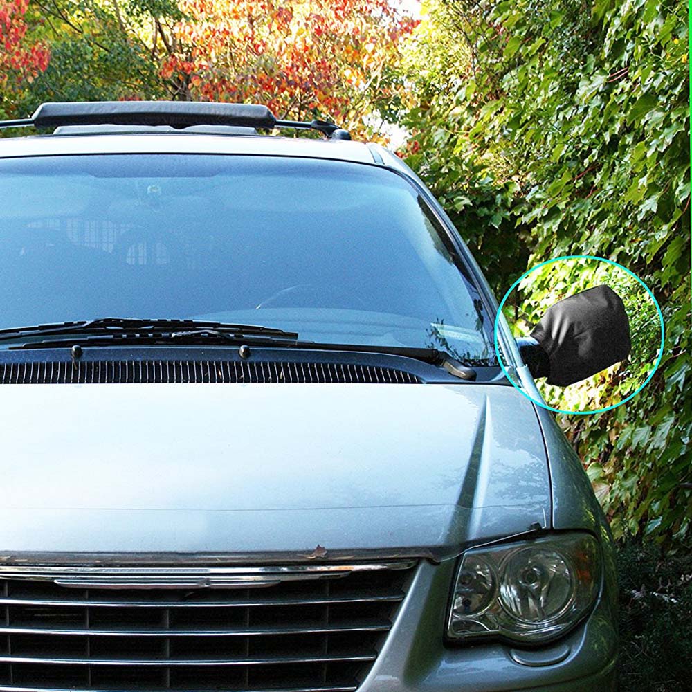 33*27cm bil værbestandig bilspeildeksel solskjermbeskyttende universell sidespeil snødekke passer til de fleste kjøretøyer