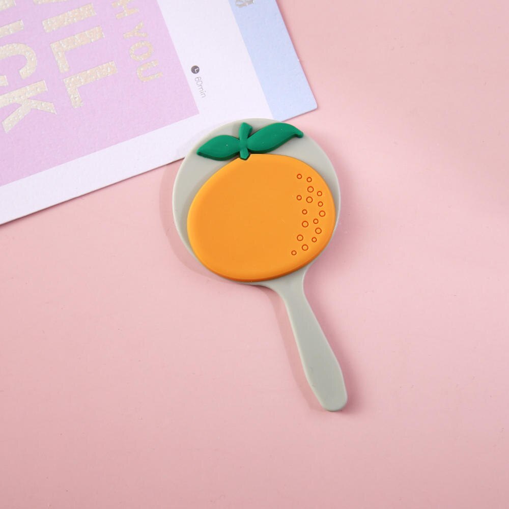 Espejo de mano con mango cuadrado para maquillaje, espejo de tocador, compacto, rectangular, con mango, para mujer: Green