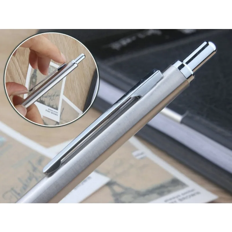 Portaminas de Metal de 0,3/0,5/0,7/0,9/1,3/2,0mm, juego de lápices HB automáticos de dibujo con cables, suministros de arte para escritura escolar y de oficina