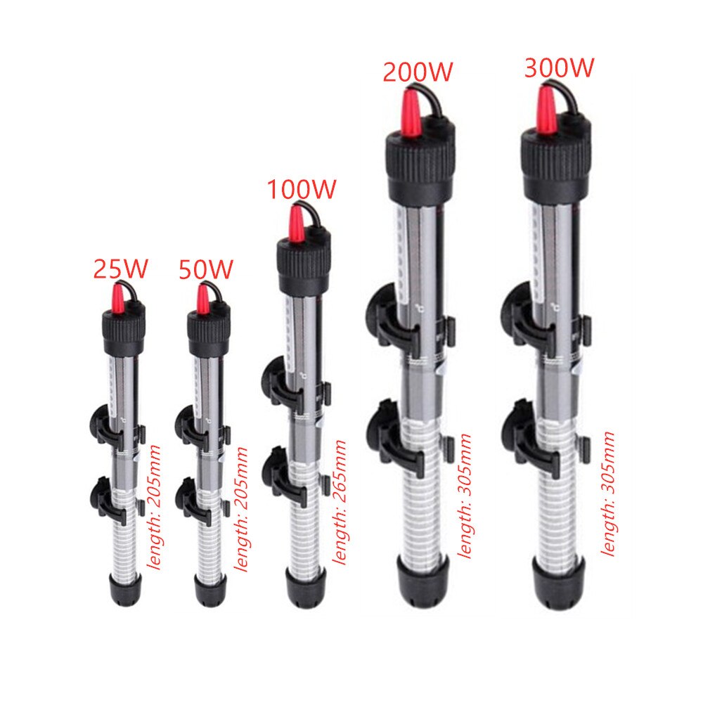 20-34C Temperatuur Verstelbare Aquarium Verwarmingselement Heater Submersible Mini Thermostaat Staaf EU Plug 220V 25W 200W 300W