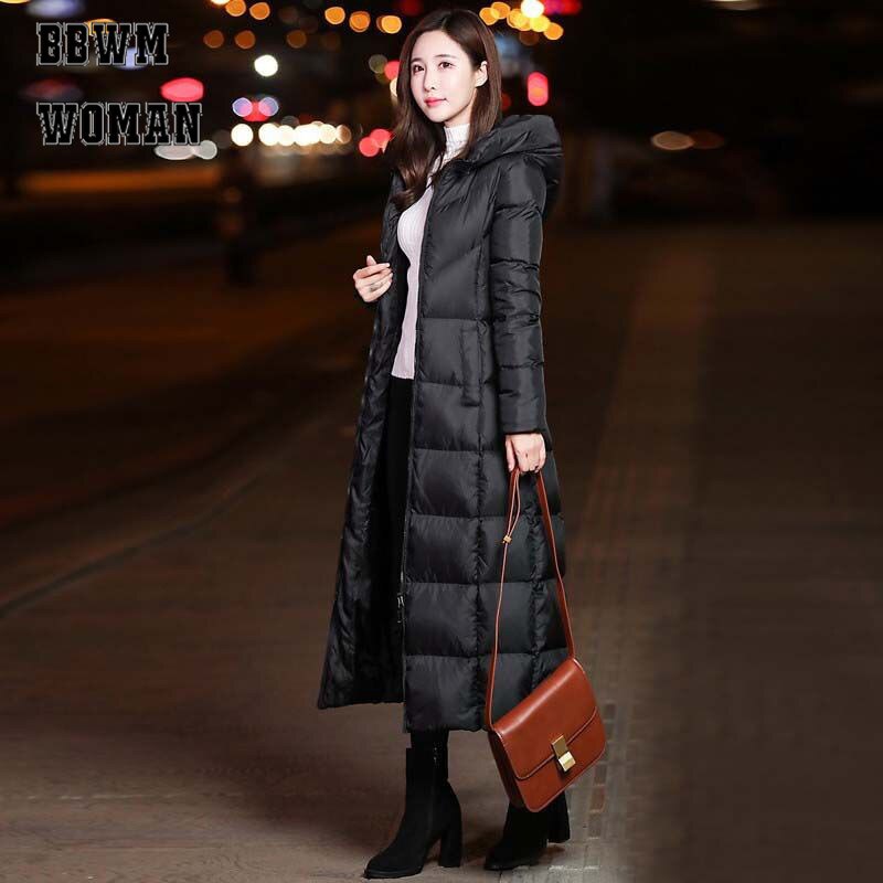 Black Winter Jacket Women Long Thick Warm Parka Coat Women Slim Hoodies Cotton Padded ZO854: M
