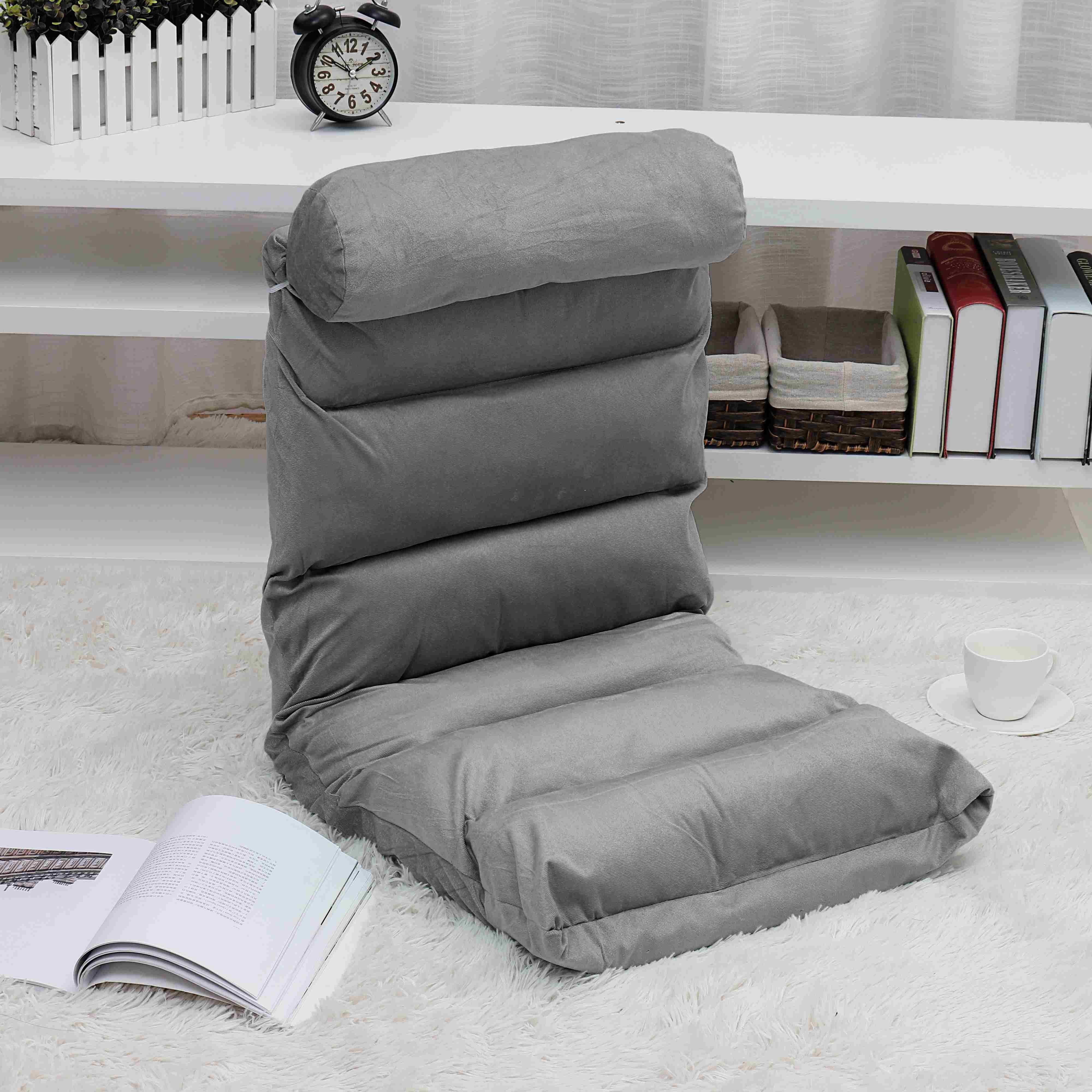 Chaise de sol japonaise pliable et réglable, canapé paresseux de jeu, chaise longue rembourrée, inclinable et souple avec Support de dossier