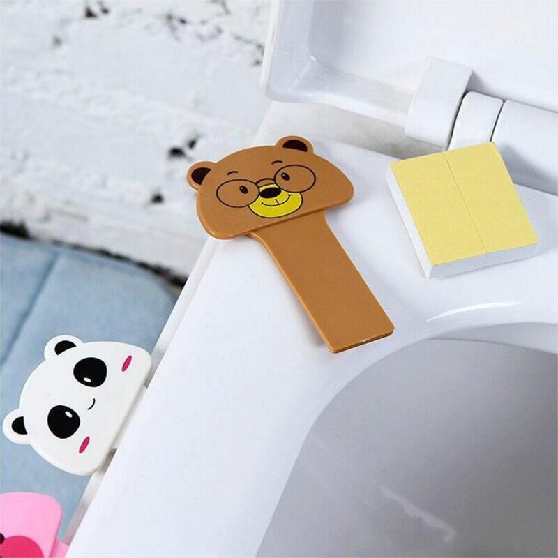 FEIGO, 2 piezas, nueva, bonita funda de dibujos animados, dispositivo de elevación, tapa de baño, inodoro, manija portátil, accesorios para Asiento de baño, inodoro, F104