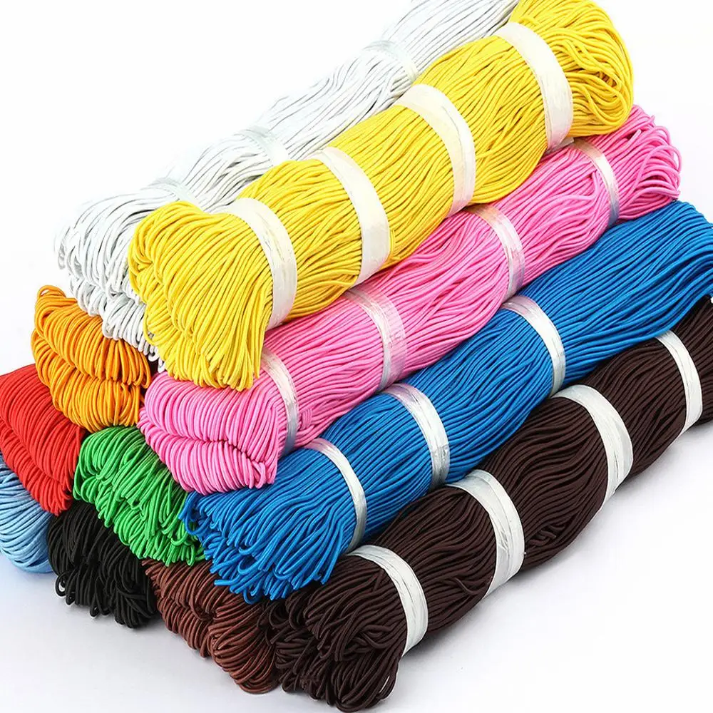 1,5 mm kleurrijke hoog-elastische ronde elastische band ronde elastische touw rubberen band elastische spandex band trim DIY naaien accessoires