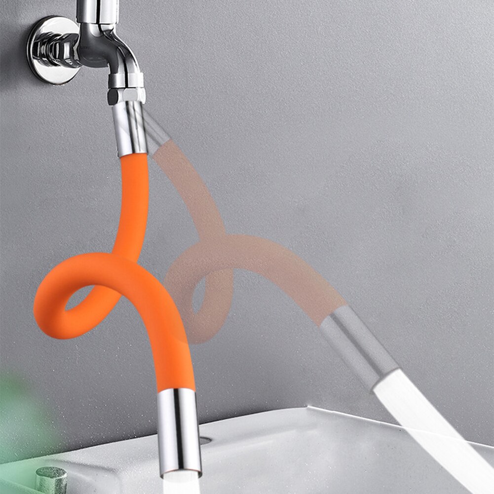 Universal Foaming Extension Tube 360° Rotatable Faucet Lengthening Extender Basin Splash Head Wash Kitchen Faucet Extension Pipe