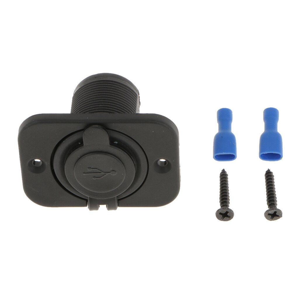 3.1 ampère universele autolader usb voertuig  dc12v waterdichte dubbele usb lader 2 poorts stopcontact voor auto boot marine motorfiets