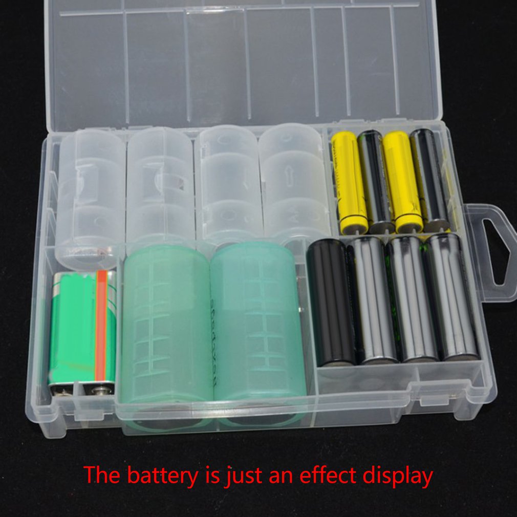 Piles Support Boîtier En Plastique Portable Porte-Batterie Boîte De Rangement Pour AA et AAA batterie Rechargeable Pleine Couverture