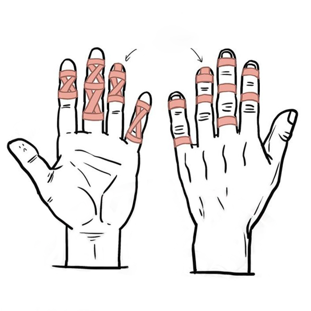 Jiu-jitsu elastiskt bandage, fingertejp, bjj sportbandage, självhäftande klätterfingertejp