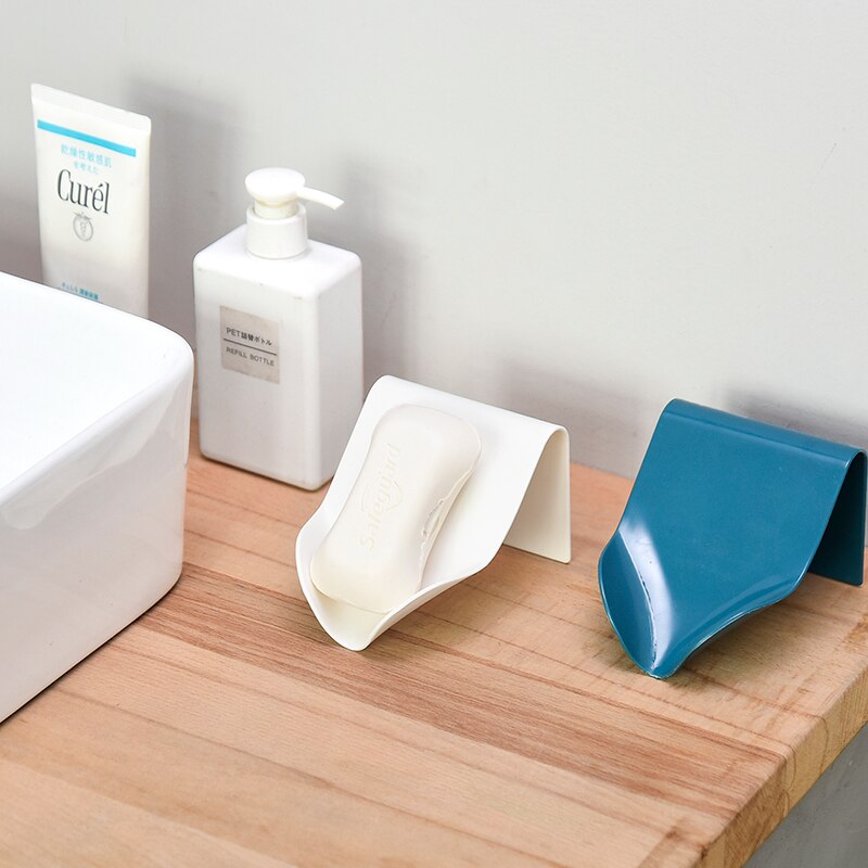 Zelfklevende Badkamer Douche Zeepkist Schotel Opslag Plaat Lade Spons Houder Punch-Gratis Muur Opknoping Plank Badkamer organizer