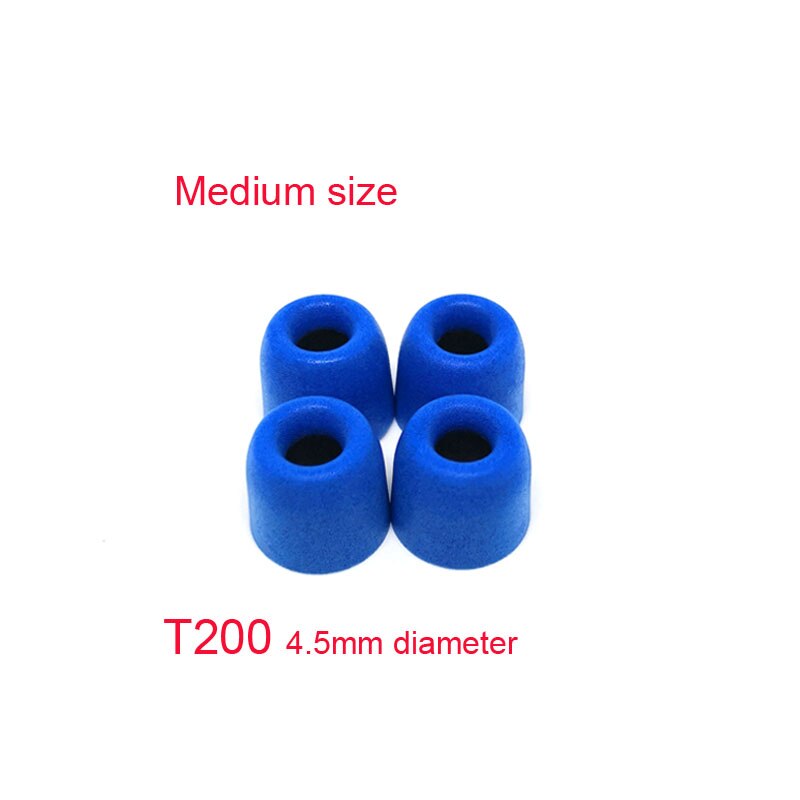 ANJIRUI T200 (LMS) caliber Ear Pads Memory Foam tips Sponge T200 ear pads cotton for in ear headphone C set Headsets accessories: T200 M 12.5mm blue