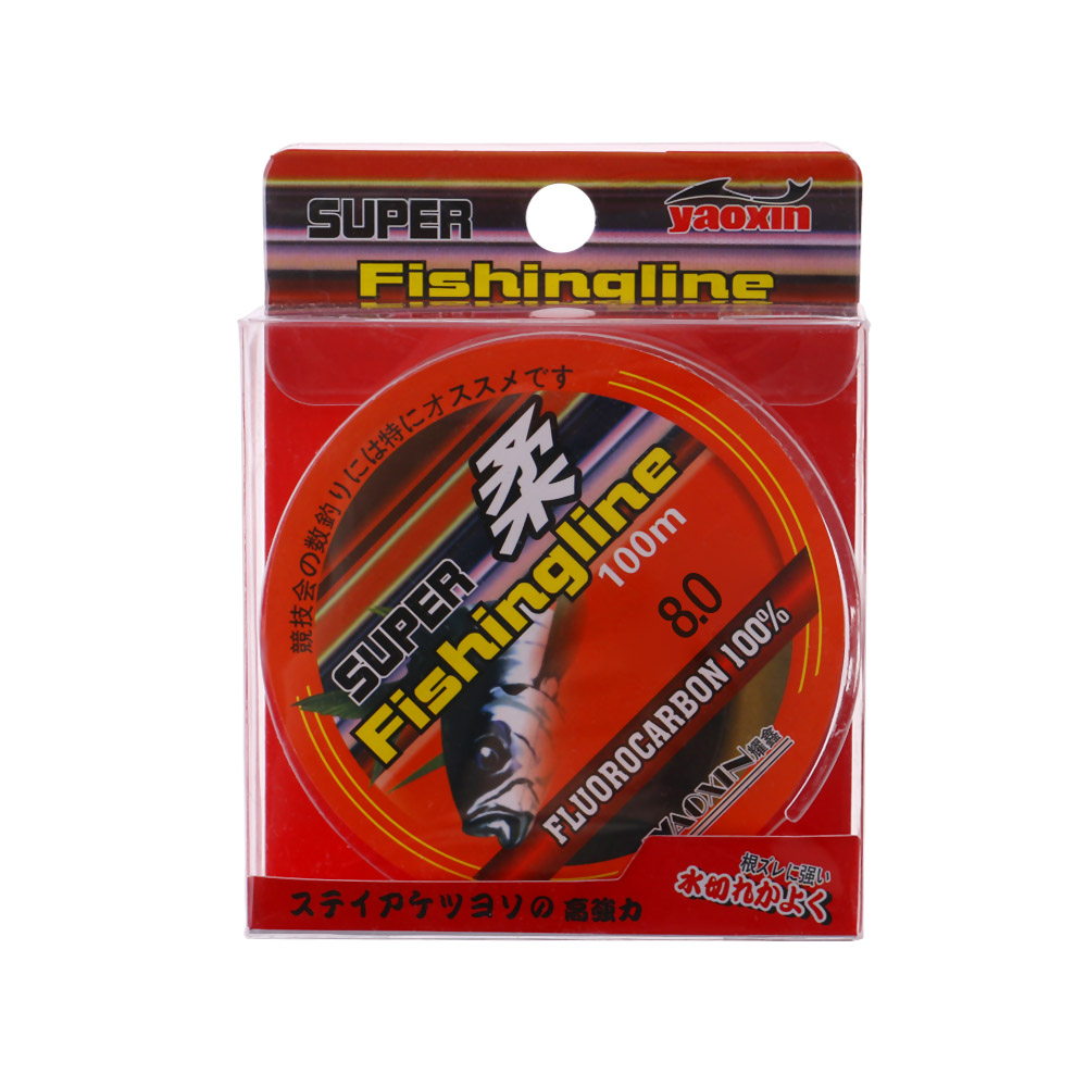 Sedal de pesca de fluorocarbono, hilo de nailon superfuerte, transparente, multifilamento, aparejos de alambre, cuerda fuerte, aparejos de pesca, 0,8-6LB, 100m