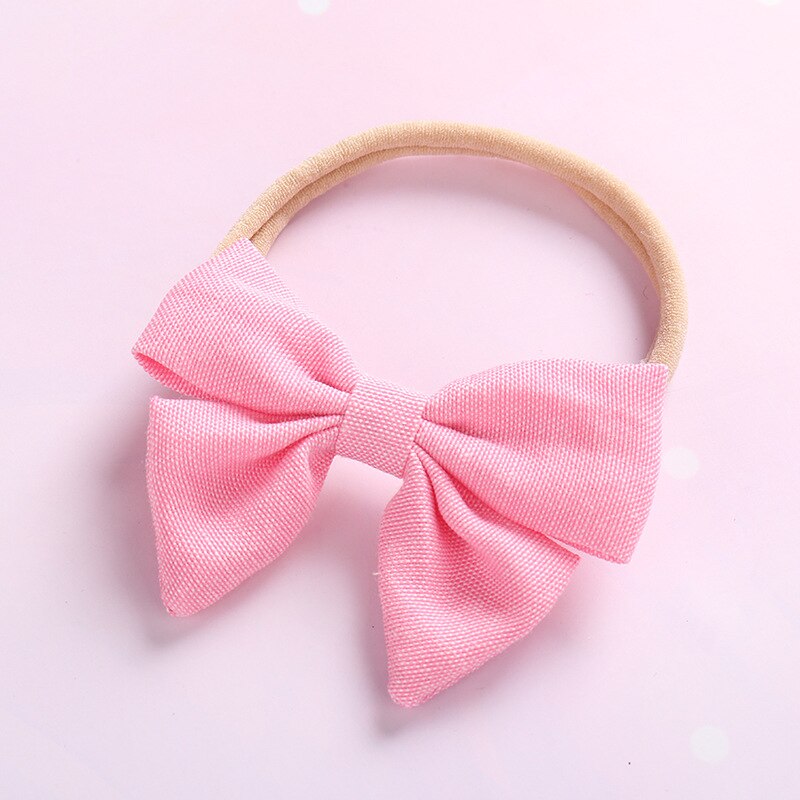 Diademas para el pelo de nailon para niña, banda de cabeza elástica con lazo, accesorios de pelo para niñas, 1 Uds.