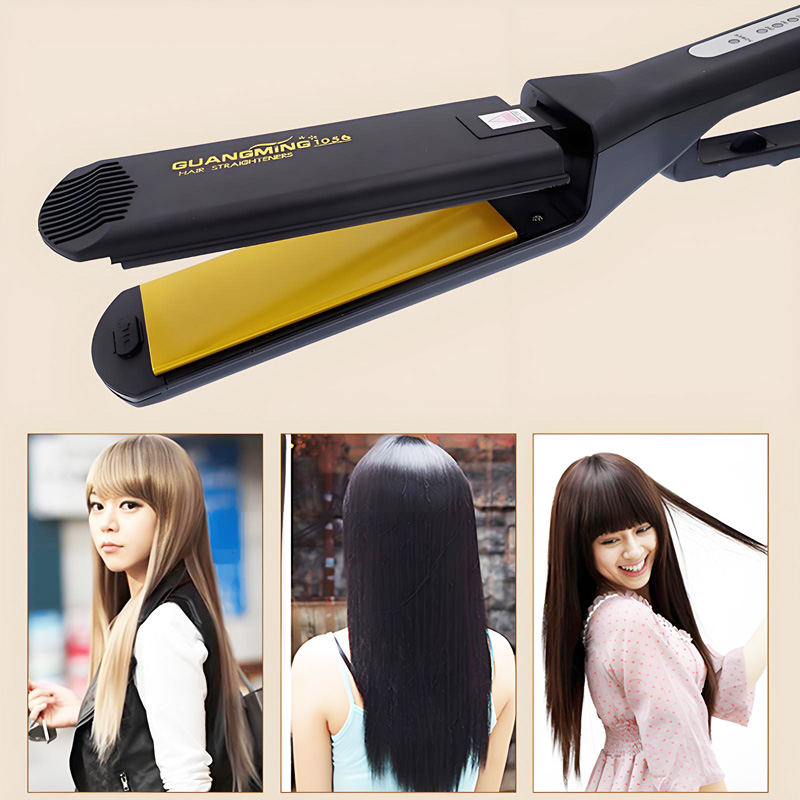 4-in-1 Women Interchangeable Plates Hair Straightener Crimping Iron Crimper Hair Styling Tool deep wave Straightening Iron