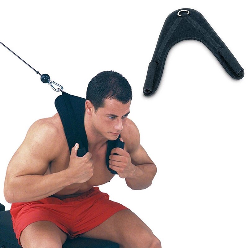 Fitness Abdominal Crunch Straps Ab Exercise Pulling Harness Shoulder Strap Belt Nylon Home Barbell Gym Equipment