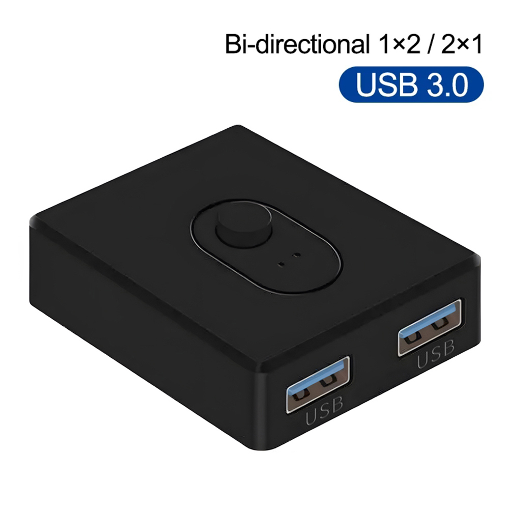 Usb 3.0 -kytkimen valitsin kvm-kytkin 2 in 1 lähtö usb-kytkin usb 2.0 kaksisuuntainen jakaja tulostimen, näppäimistön ja hiiren jakamiseen: Valkoinen