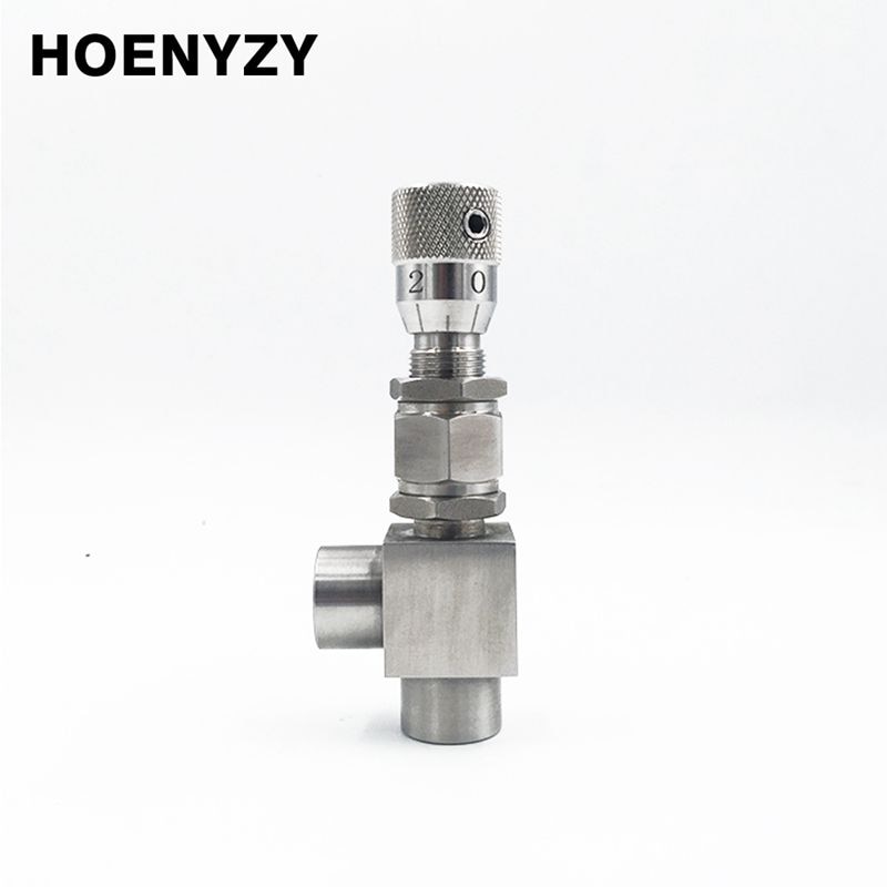 G 1/8" 1/4" NPT 3/8" 1/2" 304 SS Angle Type Micro Metering Needle Valve WL94H-320P Variable Flow Control Regulating Valve 32MPA
