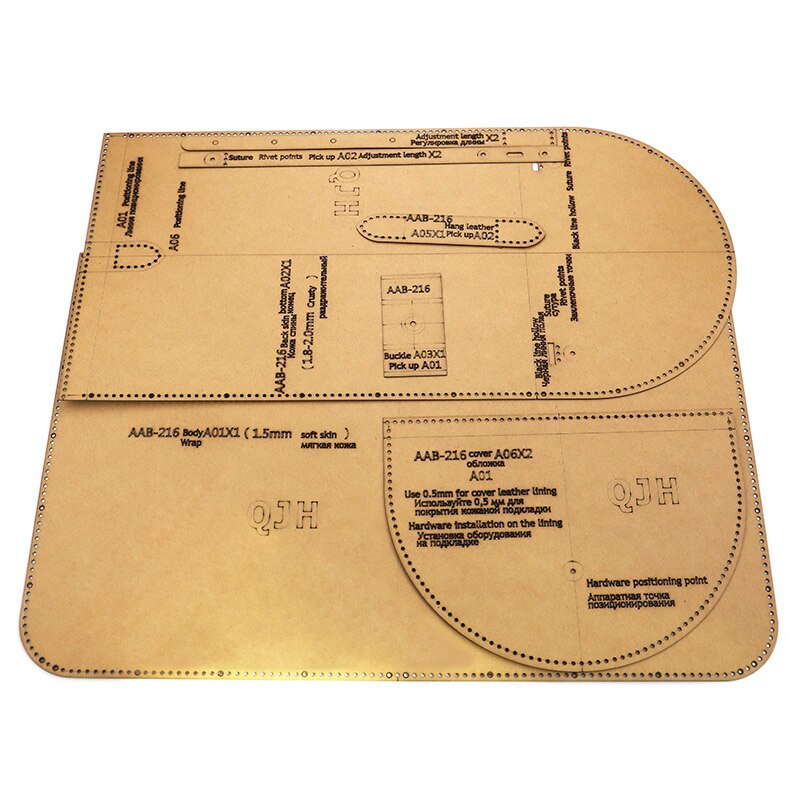 Ladies backpack drawing kraft paper model mold diy handmade leather backpack sewing pattern template: Default Title