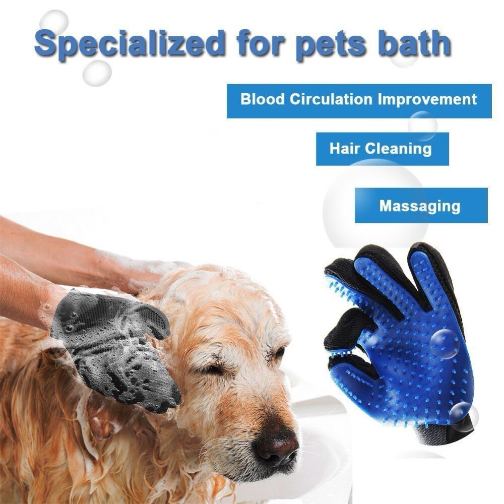 Kat Grooming Deshedding Borstel Handschoen Touch Hond Efficiënte Back Massage Vacht Wassen Baden Kam Huisdier Borstel Baden Handschoenen