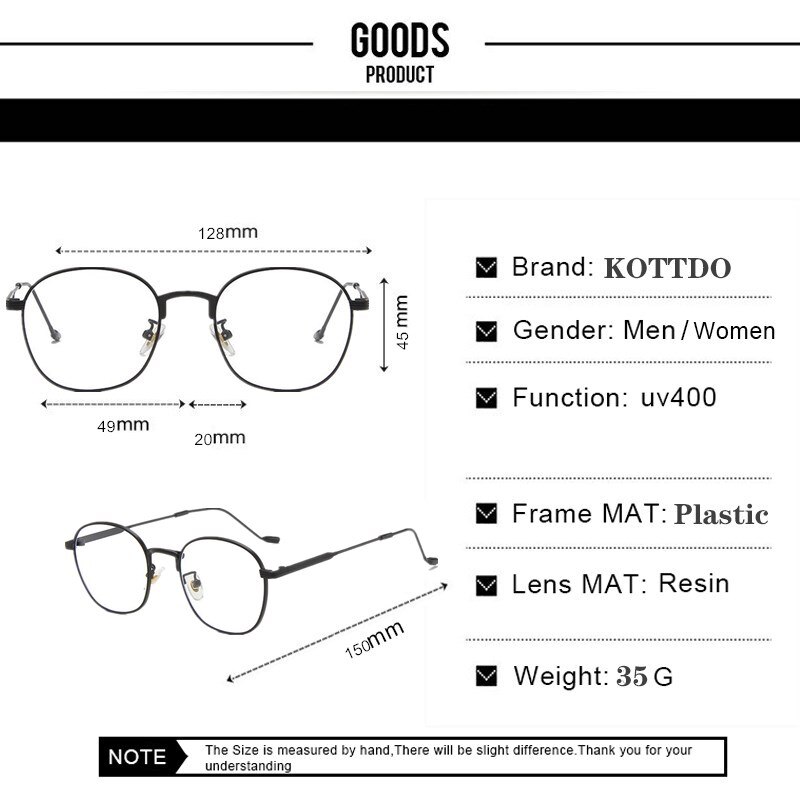 Gafas con montura metálica para hombre y mujer, lentes ópticas para miopía, con luz azul, clásicas, Retro, para ordenador,