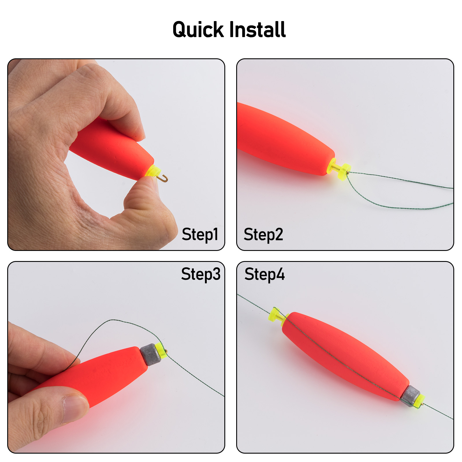 3pcs Fishing Weighted Bobbers Cigar Foam Float EVA Buoy Oval Shape Strike Indicators Snap-on Fishing Float Bass Trout Crappie