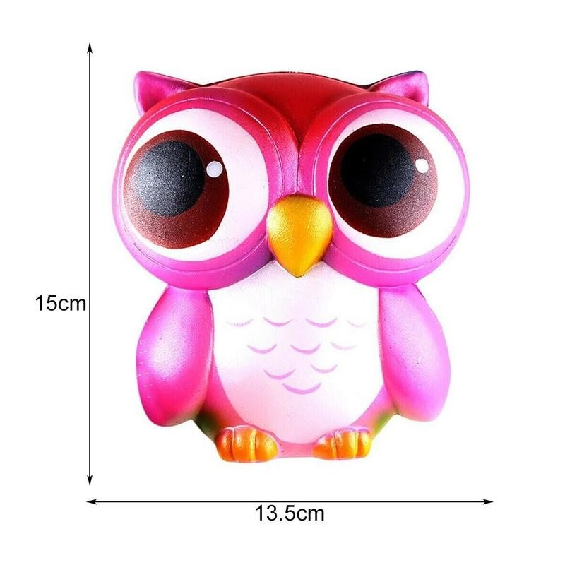 Adorable Owl Squishy Slow Rising Cartoon Doll Simulation Owl Toy Decompression Stress Cute Reliever Toy Children Pu Slow Re I2K5