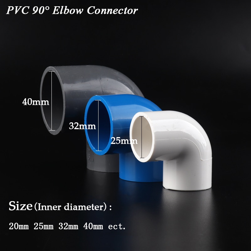 10Pcs 20 25 32 40mm PVC Connector 90Degree Water Supply Pipe Elbow H Plastic Joint Garden Irrigation Water Pipe Fittings