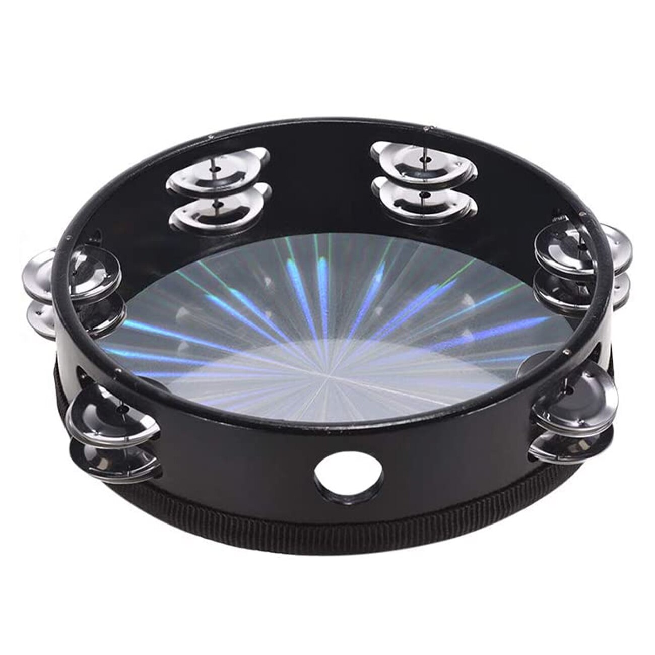 Drewniany promienny tamburyn dzwonek ręczny bęben ręczny odblaskowy instrument perkusyjny zabawka tańcząca śpiewająca akompaniament