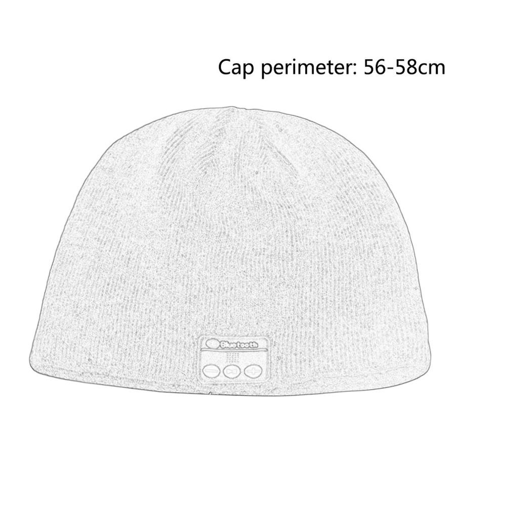 Fone de ouvido bluetooth música chapéu inverno sem fio fone de ouvido com microfone esporte chapéu para xiaomi telefone portátil