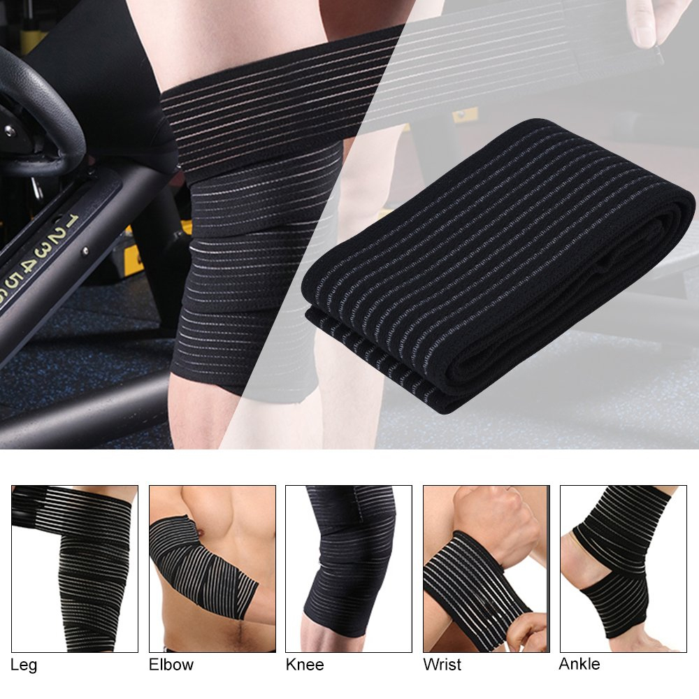 Sport elastische compressie kniebandages Fitness onder drukbanden voor gym Gewichtheffen Squats Beencompressietraining Wraps