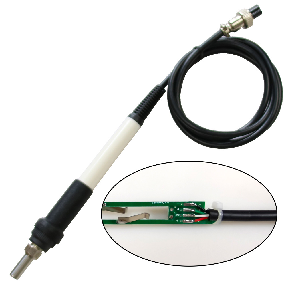 QUECOO 4pin T12-M8 9501 907 P9 Handle For T12-952/942/956 Soldering Iron stationTemperature Digital Electric Controller: GRAY