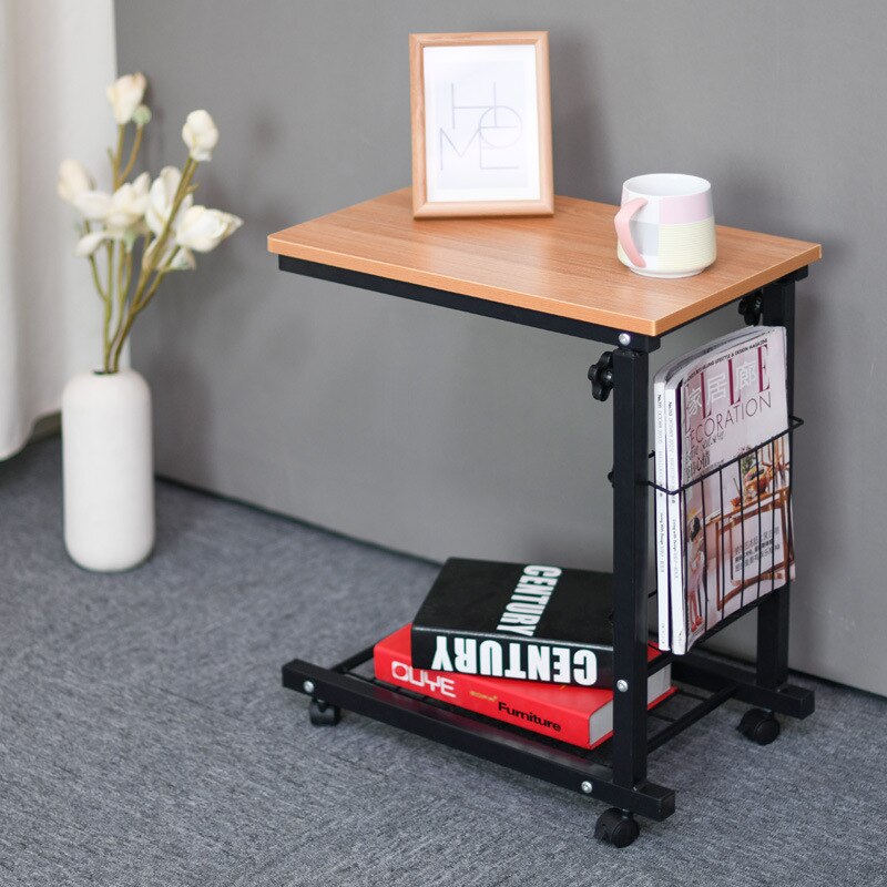Simple Adjustable Laptop Desk BedsideTable Lifting Small Coffee Table Magazine Racks Computer Desk and Small Desk Home Furniture: F