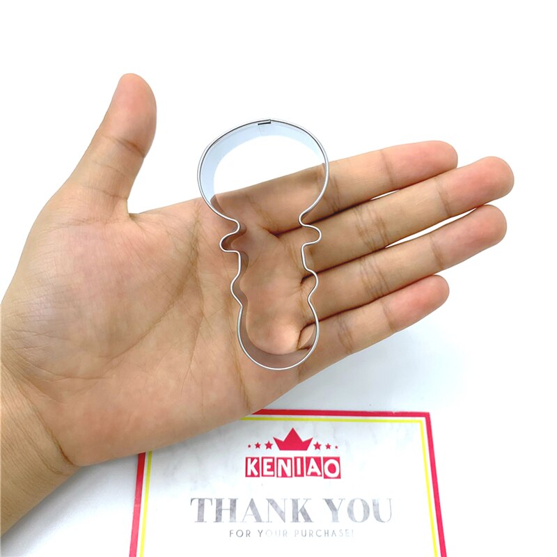 KENIAO grzechotka foremka robić wykrawania ciasteczek na niemowlę prysznic & urodziny Herbatnik/kremówka/ciasto/kanapki nóż-stal nierdzewna