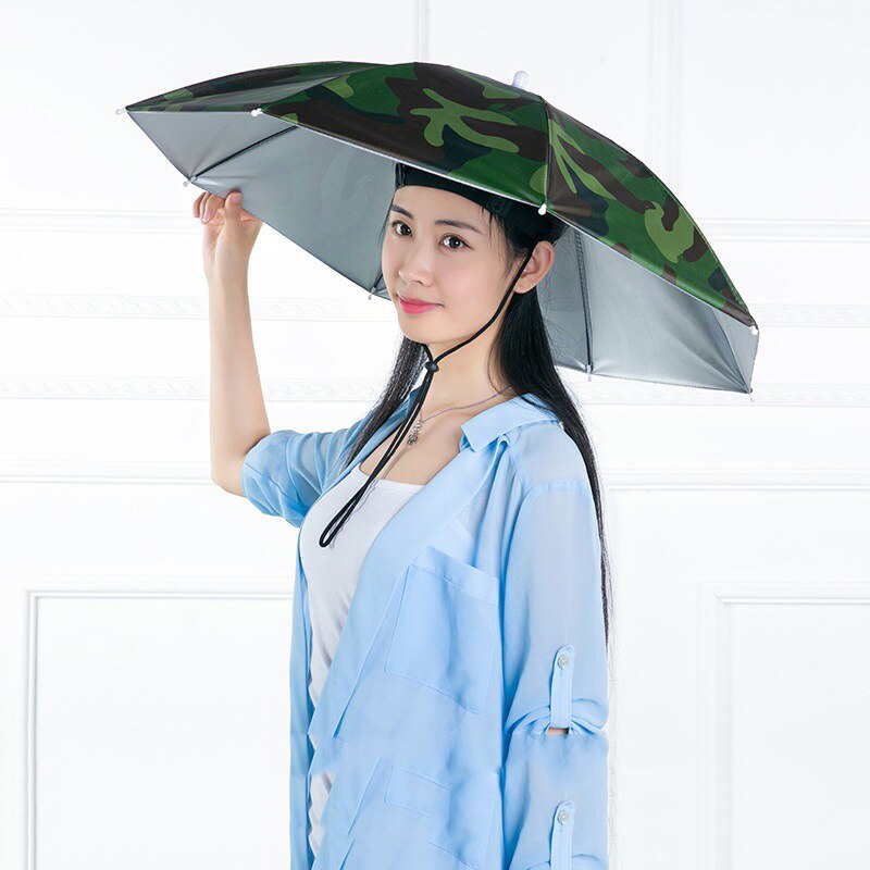 Foldbar paraply hat solhætte sommer fiskeri vandring camping strand hovedbeklædning hatte udendørs sport sikkerhed uv beskytte hatte tilbehør