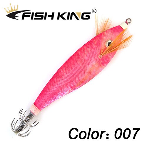 Fiske drag bläckfisk krok 9cm 16g självlysande wobblers jigging ocean bläckfisk bläckfisk trä räkor hårda beten 3d ögon jiggar: 007