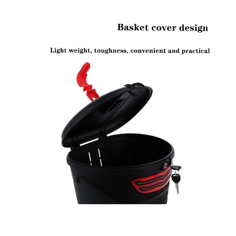 Electric Scooter Storage Front Rear Carrying Basket with Lock for Foldable Electric E-Bike Scooter Xiaomi M365