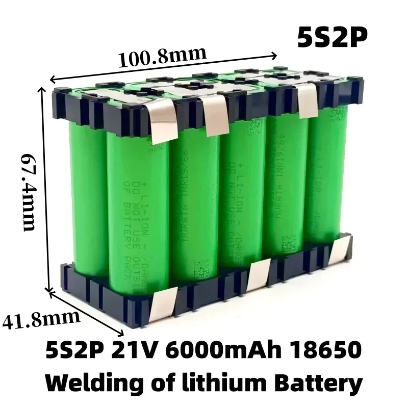 7Ah 3s2p 4s2p 5s2p 6s2p 18650 Battery Pack 7.4V to 25.2V 18650 MJ1 Battery 7000MAh for 18V Screwdriver Battery: GRAY