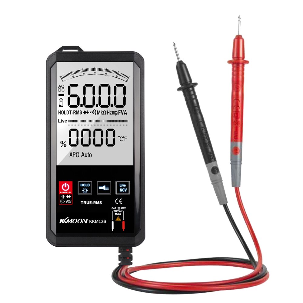 Kkmoon KKM128 4.7 Inch Aanraken Kleur Scherm Ultradunne Multimeter Spanning Frequentie Capaciteit Weerstand Meter 6000 Graven: KKM126