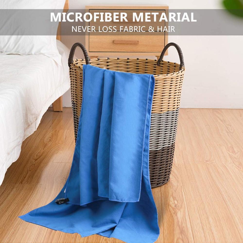 Giwil Microfiber Strandlaken Sport Reizen Handdoek Ultra Absorberend en Sneldrogend Handdoek Zwemmen Handdoek voor Yoga Gym Bad Camping