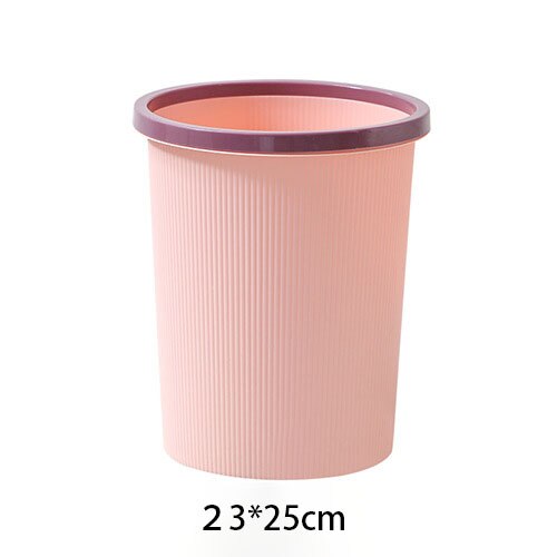 Poubelle en plastique grande cuisine salle de bains bureau, corbeille pour toilettes salon sans couvercle: 1