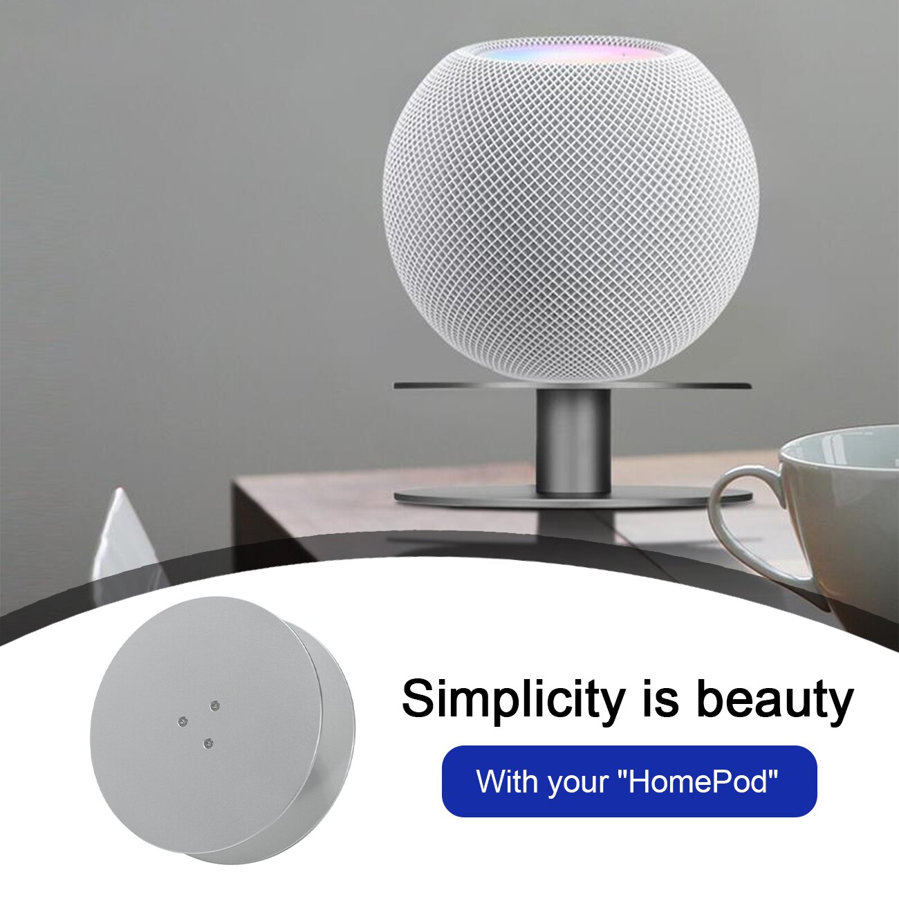 Suitable For Apple Smart Speaker Accessories Smart Speaker HomePod Mini Bass Base Stainless Steel Base Products