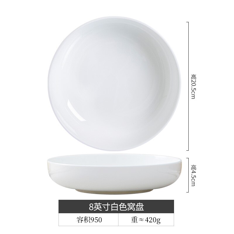 Simply Dinner Plates Kitchen Restaurant Supplies Bone China Dinner Plates European Style Vaisselle Tableware DI50CP: 8 inches