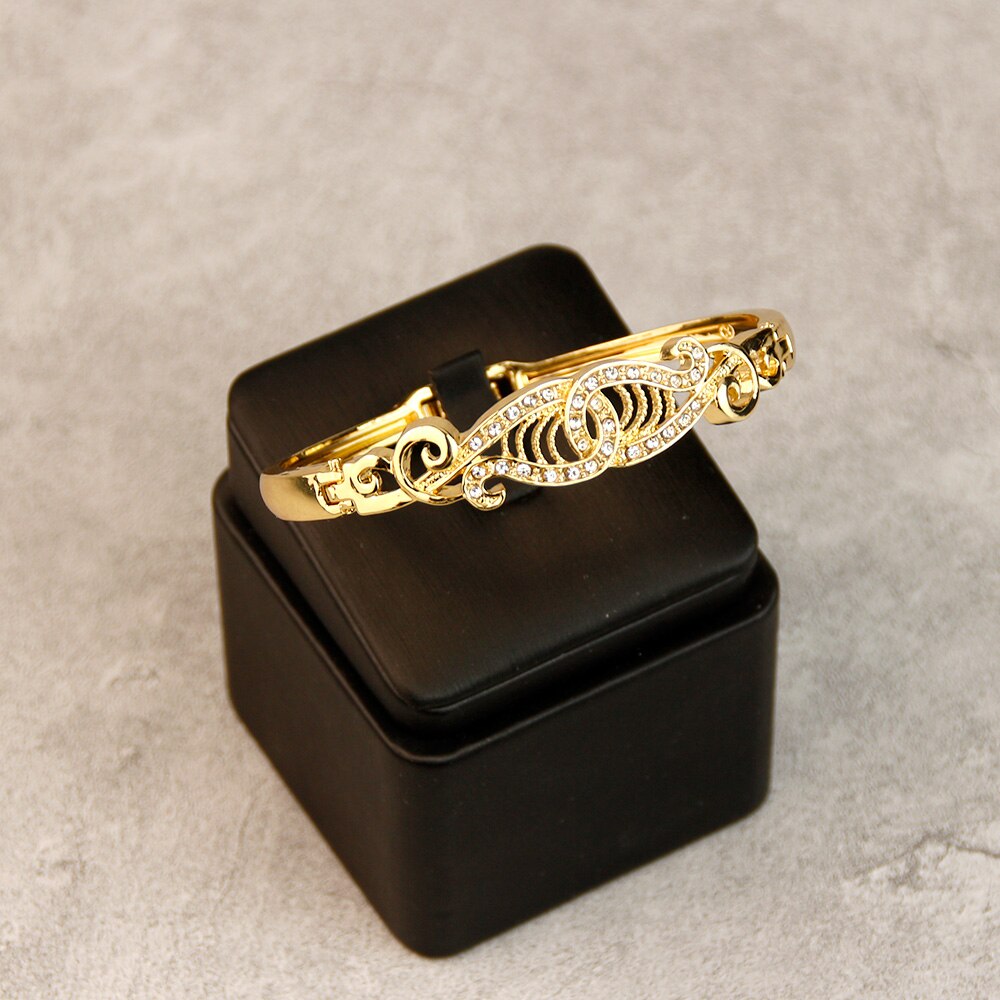 Sunspicems 3 stk guld armringe sæt rhinsten dame side åbne manchet armbånd marokko kaftan smykker arabisk bryllup børn