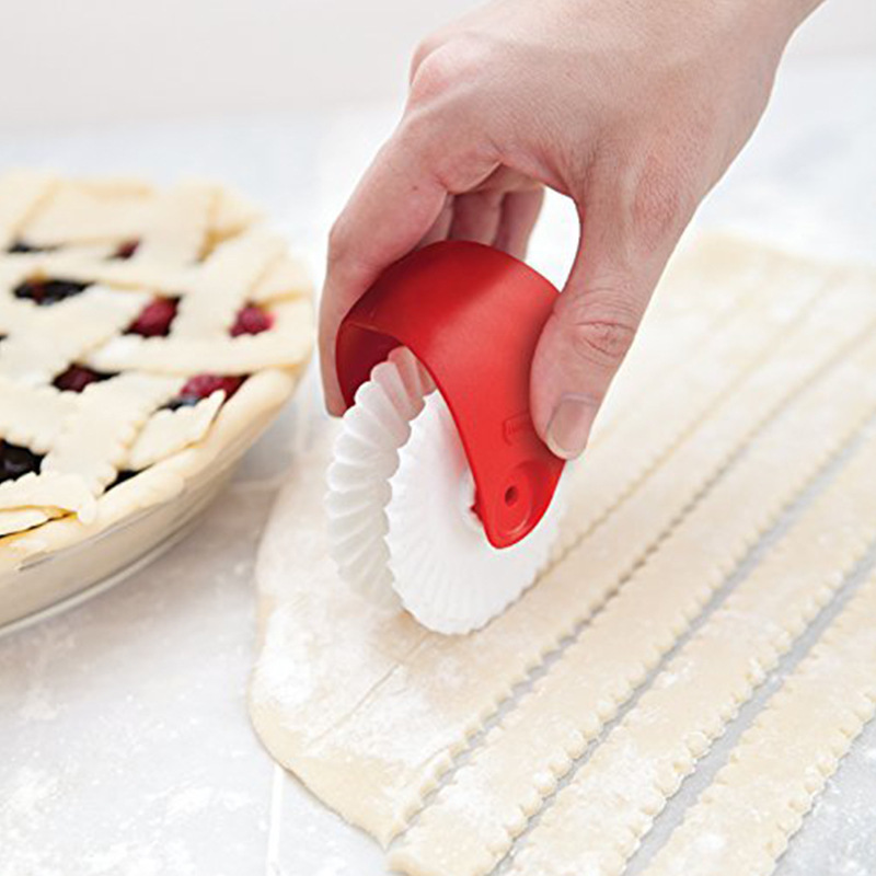 Pizza Gebäck Gitterschneider Gebäck Kuchen Dekor Cutter Kunststoff Rad Rolle für Gebäck Gebäck Kuchen Kruste Backschneider Bar Werkzeug