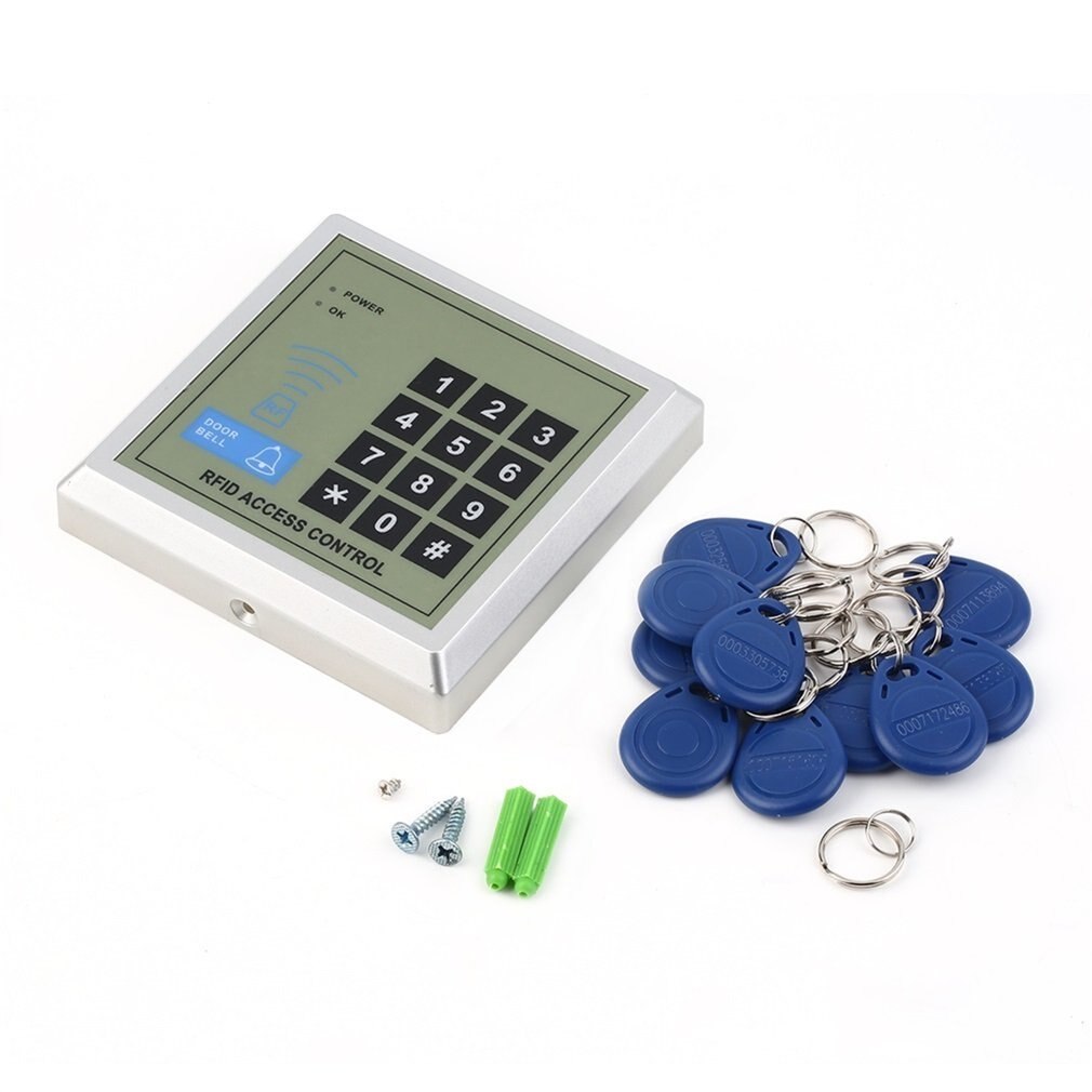 rfid keypad door access control system kit electric Magnetic electronic door lock+10pcs key fobs full set