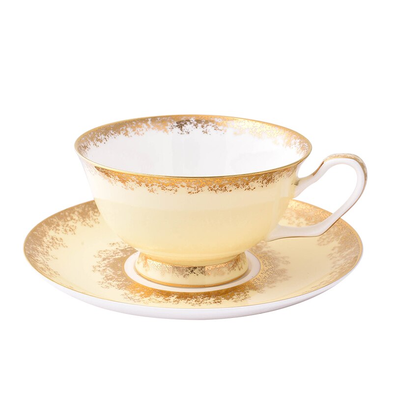 Traditional Chinese Tea Cups Light Luxury Bone China Dinnerware Sets Eco Friendly Tazas De Cafe Coffee Cup Set BE50CC