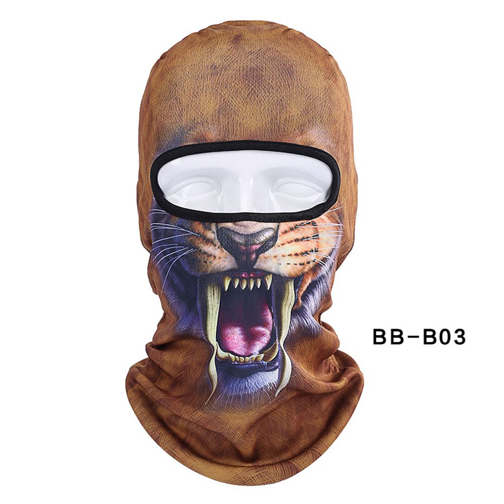 Cagoule animale 3D chien de chat | Vélo, Snowboard, bonnet Skullies, casque, doublure, chapeau d'hiver, masque complet pour femmes et hommes: BB-B03