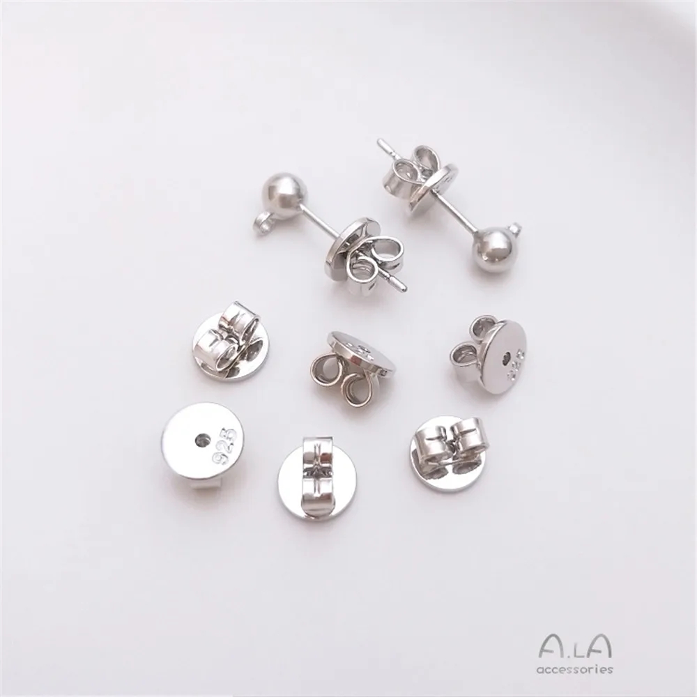 Oordopjes 18K Wit Goud 925 Oordopjes High-End Oordopjes Terug Plug Luistergedeelte Veelzijdige Eenvoudige Earclasp: Goud-kleur