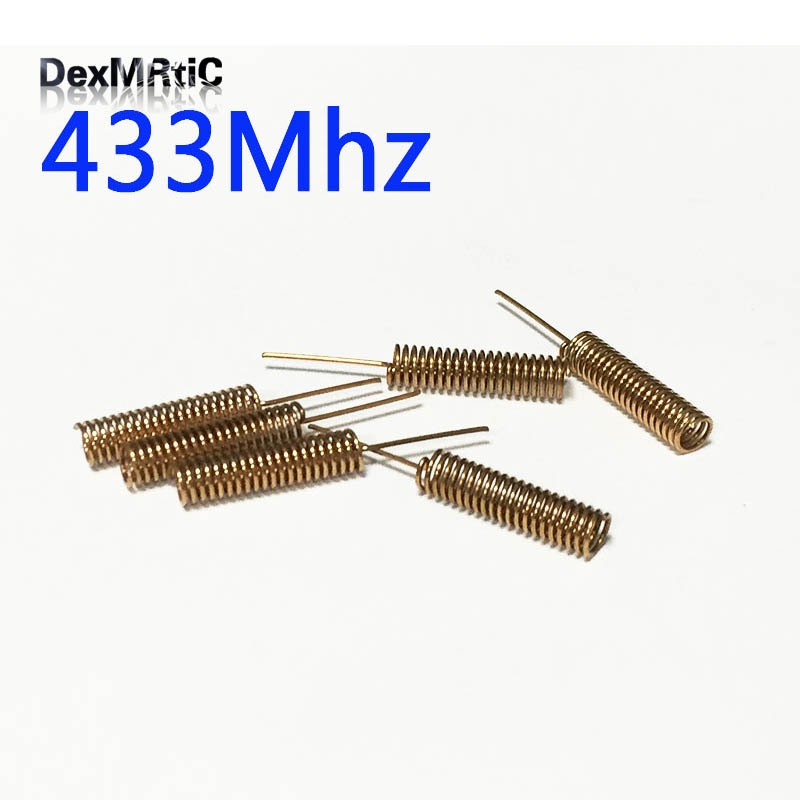 Antena 10 Uds 433 Mhz, antenas de resortes de cobre, soldadura, amplificador de señal aérea interno, ,